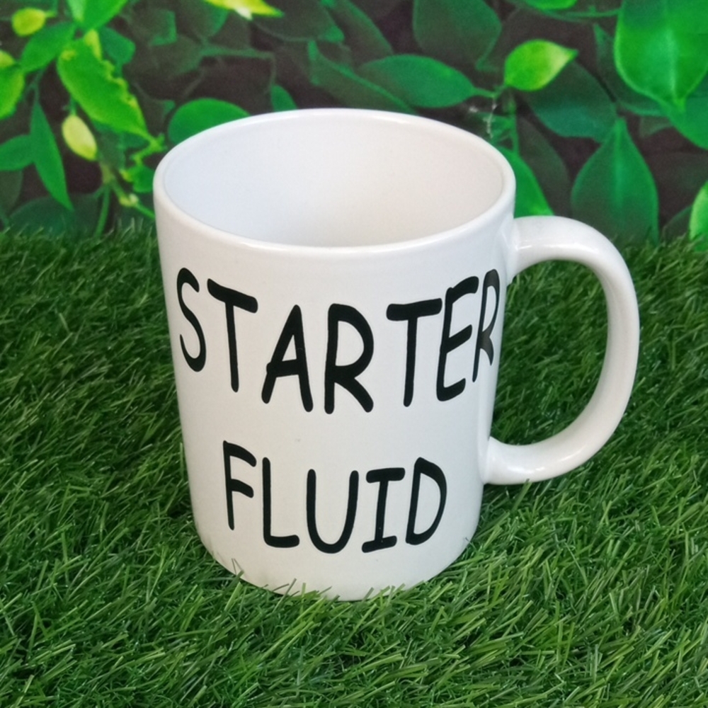 💩 Starter Fluid White Ceramic Mug